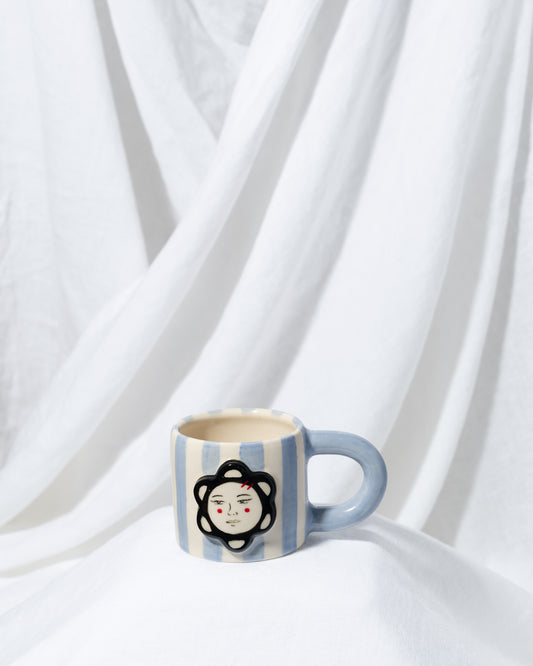 Moody Flower Mug (blue)